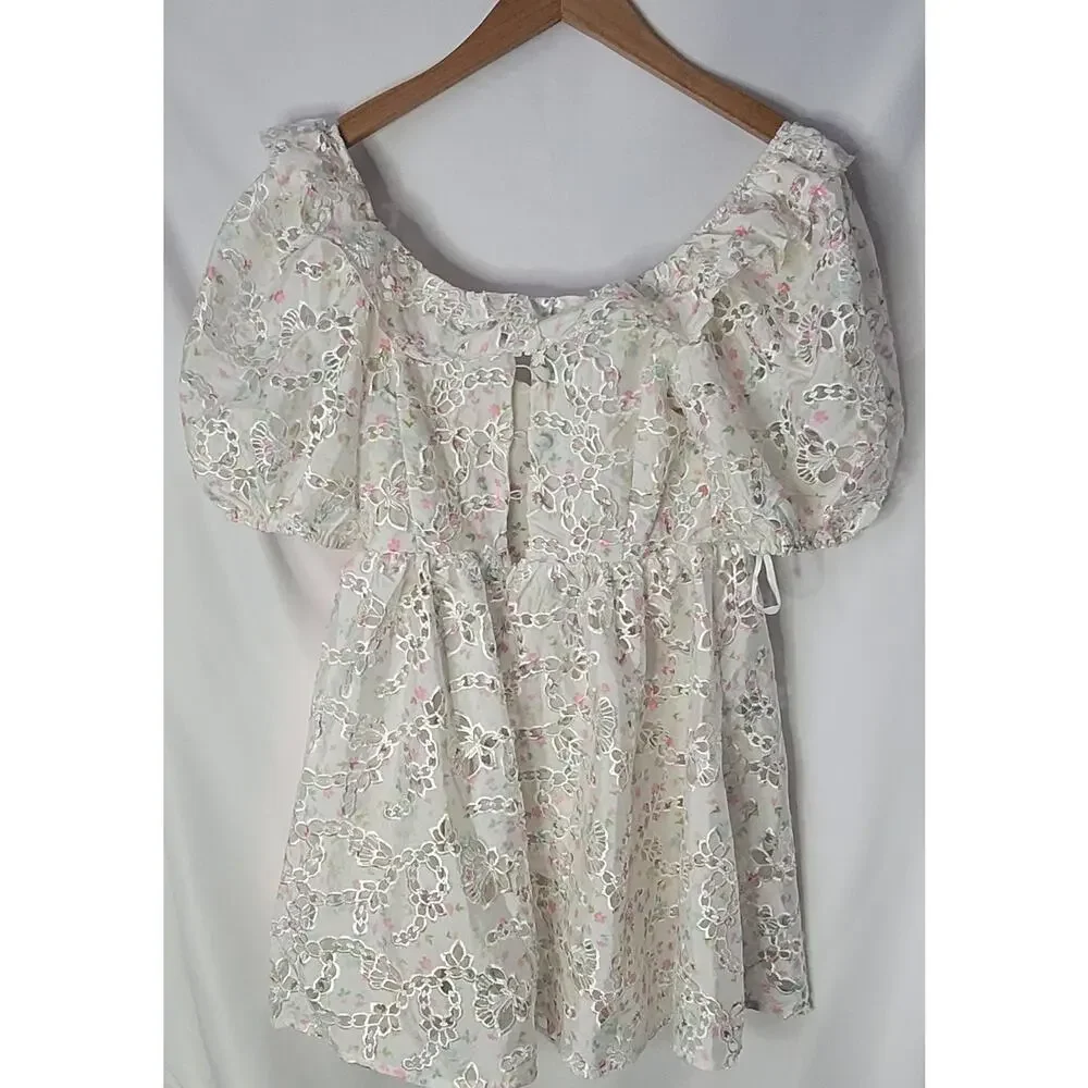 For Love and Lemons- NWT White eyelet dress- size small- READ - Picture 4 of 10